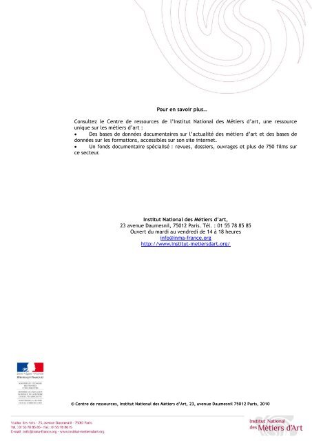 Facteur et restaurateur d'accordÃ©ons - Institut National des MÃ©tiers d ...