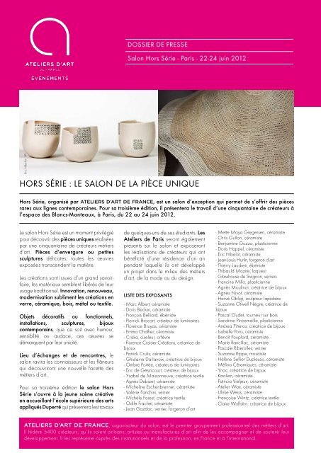 Hors sÃ©rie : le salon de la piÃce unique - Institut National des ...