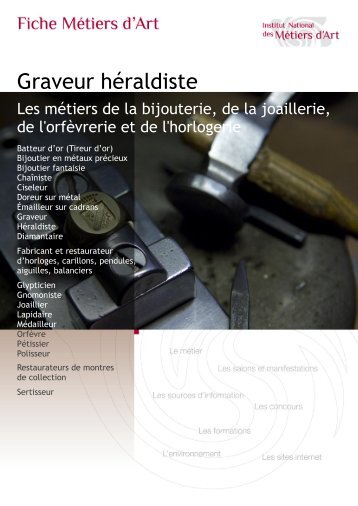 Graveur hÃ©raldiste - Institut National des MÃ©tiers d'Art