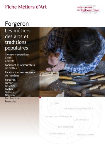 Forgeron - Institut National des MÃ©tiers d'Art