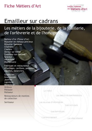 Emailleur sur cadrans - Institut National des MÃ©tiers d'Art