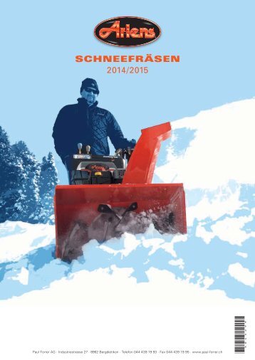 VON ARIENS: SCHNEEFRÄSEN 2014/2015