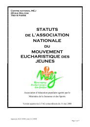 STATUTS de L'ASSOCIATION NATIONALE du MOUVEMENT ... - MEJ