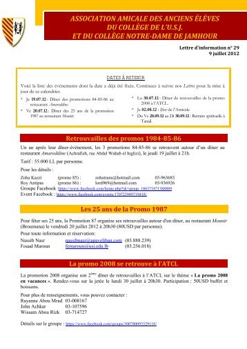 Cliquez pour accéder à la Lettre d'information n°29 (pdf 871kb)