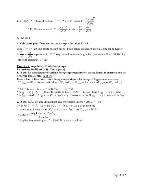 Collège Notre-Dame Corrigé de l'examen2 de physique Classe de 1 ...