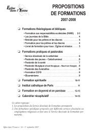Formations 2007-2008 - DiocÃ¨se de Sens-Auxerre