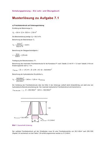 MusterlÃ¶sung zu Aufgabe 7.1 - Schalungsplanung