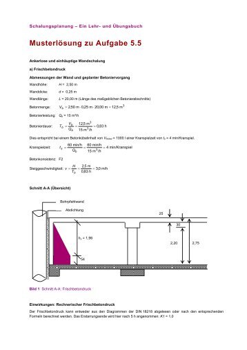 MusterlÃ¶sung zu Aufgabe 5.5 - Schalungsplanung