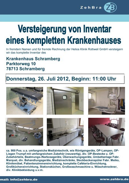 Krankenhaus Schramberg - ZehBra GmbH