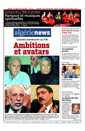 Fr-21-07-2013 - Algérie news quotidien national d'information