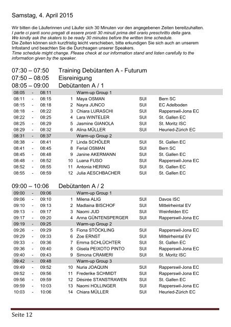 30. Internationaler Säntiscup 2015