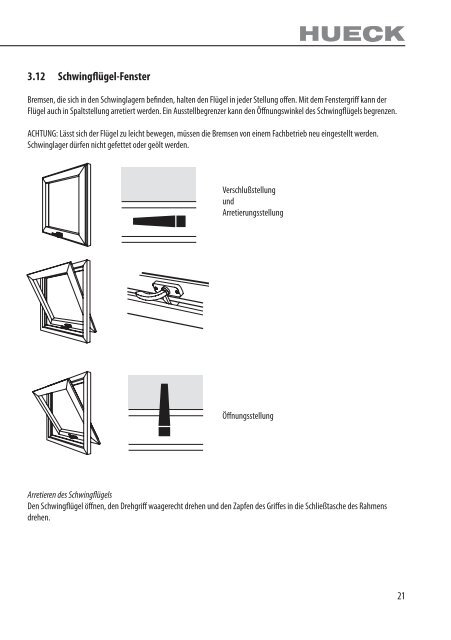 Bedienungs-, Pflege - Eduard Hueck GmbH & Co. KG