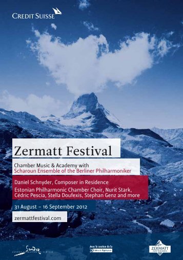 Das offizielle Programm 2012 (PDF) - Zermatt Festival 2012