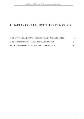 Palabras de Juan Domingo PerÃ³n a la Juventud Peronista