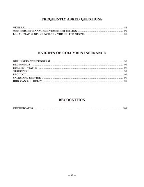 Financial Secretary Handbook - Knights of Columbus, Supreme ...