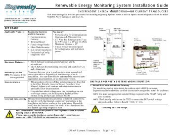 Renewable Energy Monitoring System Installation Guide