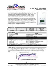 VT7600 Series Thermostats Installation Guide - Engenuity Systems ...