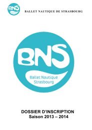 Dossier inscription - Ballet Nautique Strasbourg