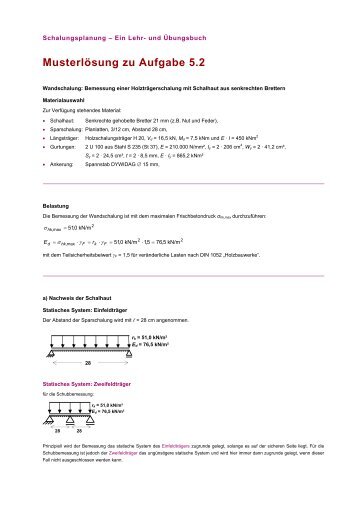 MusterlÃ¶sung zu Aufgabe 5.2 - Schalungsplanung