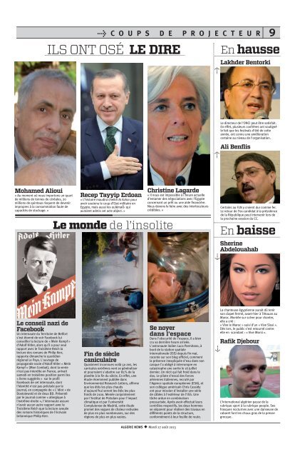 Fr-27-08-2013 - Algérie news quotidien national d'information