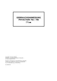 GEBRAUCHSANWEISUNG PHYACTION 792 / 796