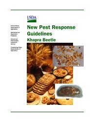 USDA New Pest Response Guidelines for Khapra Beetle