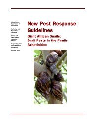 USDA New Pest Response Guidelines for Giant African Snails