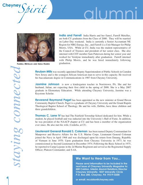 Premiere Issue - Cheyney University of Pennsylvania