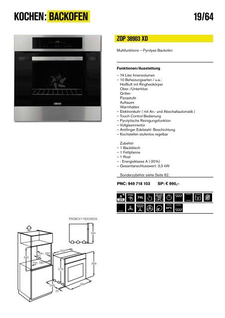 Die neuen Einbaugeräte / 2012 - Zanussi