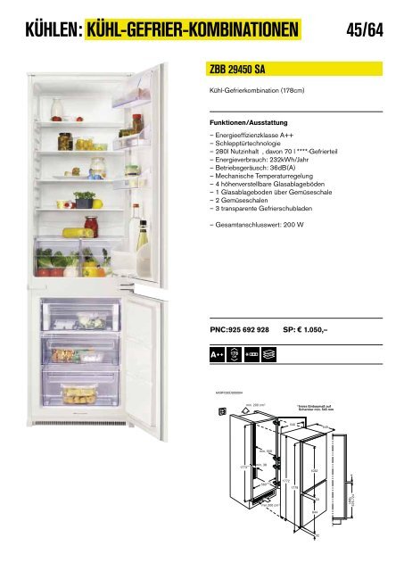 Die neuen Einbaugeräte / 2012 - Zanussi