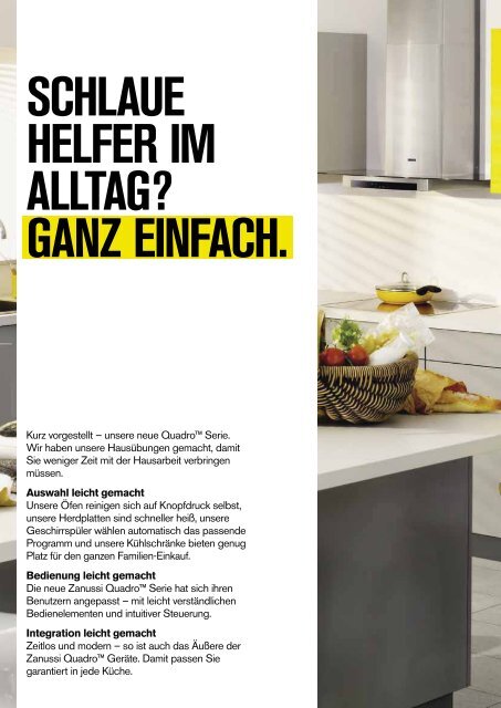 Die neuen Einbaugeräte / 2012 - Zanussi