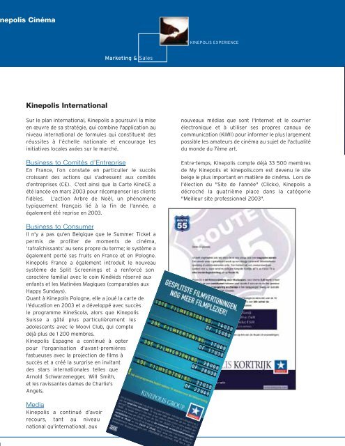 Rapport annuel - Kinepolis Group