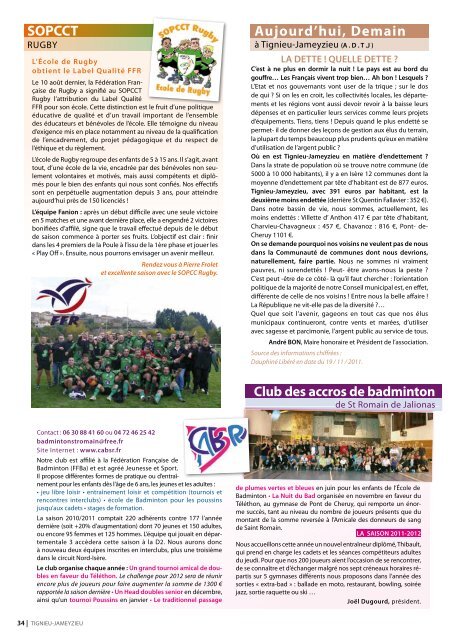 Bulletin de janvier 2012 - site mairie Tignieu-Jameyzieu