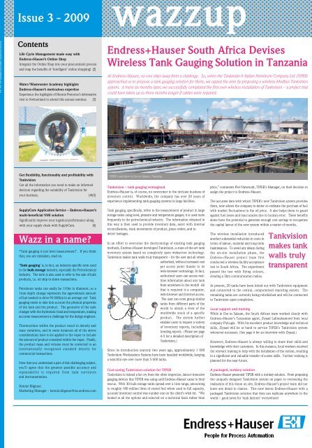Issue 3 Endress Hauser South Africa