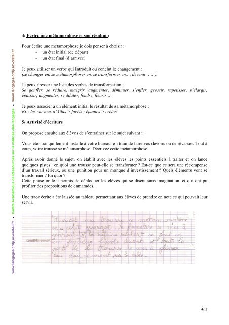 Enrichir son vocabulaire pour amÃ©liorer ses travaux d'Ã©criture et sa ...