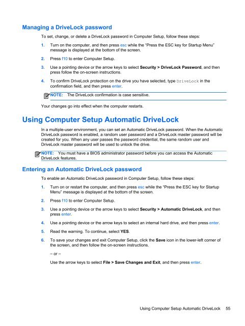 HP ProBook 4540s Notebook PC Reference Guide - static ...