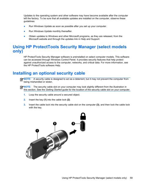 HP ProBook 4540s Notebook PC Reference Guide - static ...