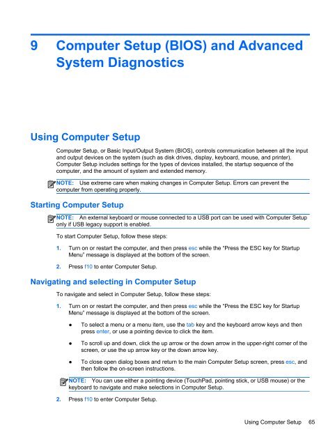 HP ProBook 4540s Notebook PC Reference Guide - static ...