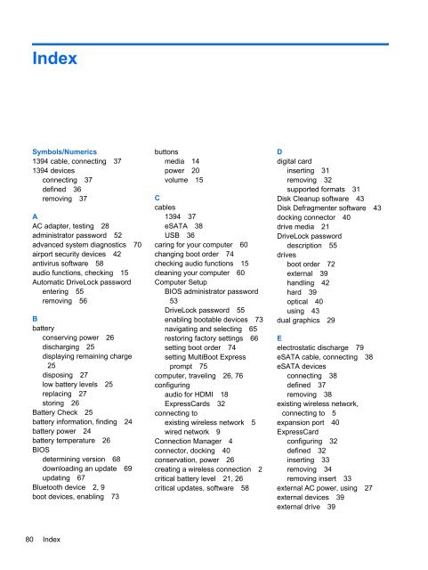 HP ProBook 4540s Notebook PC Reference Guide - static ...