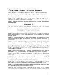 CÓDIGO CIVIL PARA EL ESTADO DE HIDALGO.