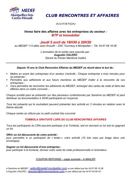 invitation rencontres