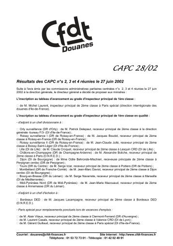 Douanes CAPC 28/02 - CFDT Finances