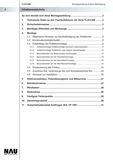 NAU FLATLINE BE Ultra plus / Pro plus - Hafner Haustechnik