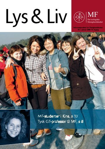 studenter i +ina s 4ysk '4 professor til -& s - Det teologiske ...