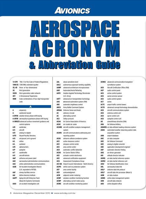 &amp; Abbreviation Guide - Aviation Today