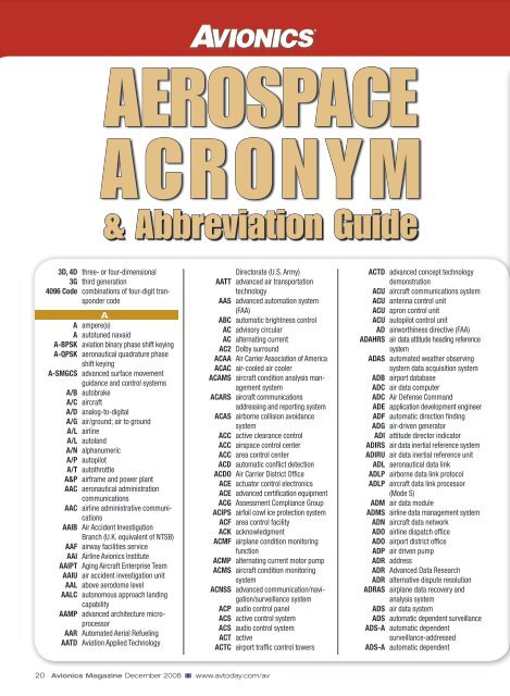 &amp; Abbreviation Guide - Aviation Today