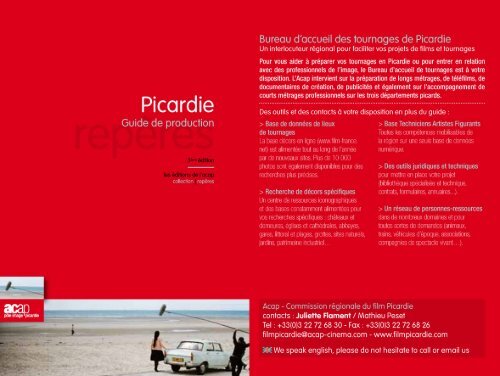 "Guide de production - Picardie" - 3e Ã©dition - ACAP â¢ CinÃ©ma â¢ PÃ´le ...