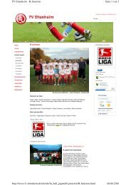 Saison 2009 / 2010 - FV Ettenheim