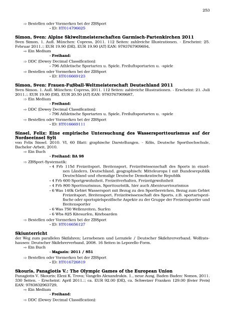 PDF Neukatalogisate 03. Februar 2011 - Zentralbibliothek der ...
