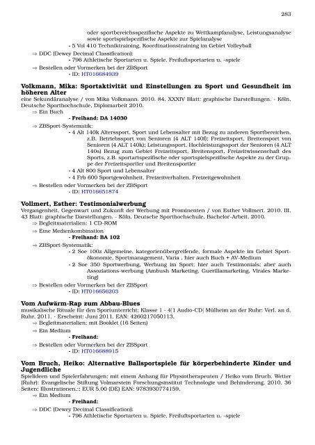 PDF Neukatalogisate 03. Februar 2011 - Zentralbibliothek der ...